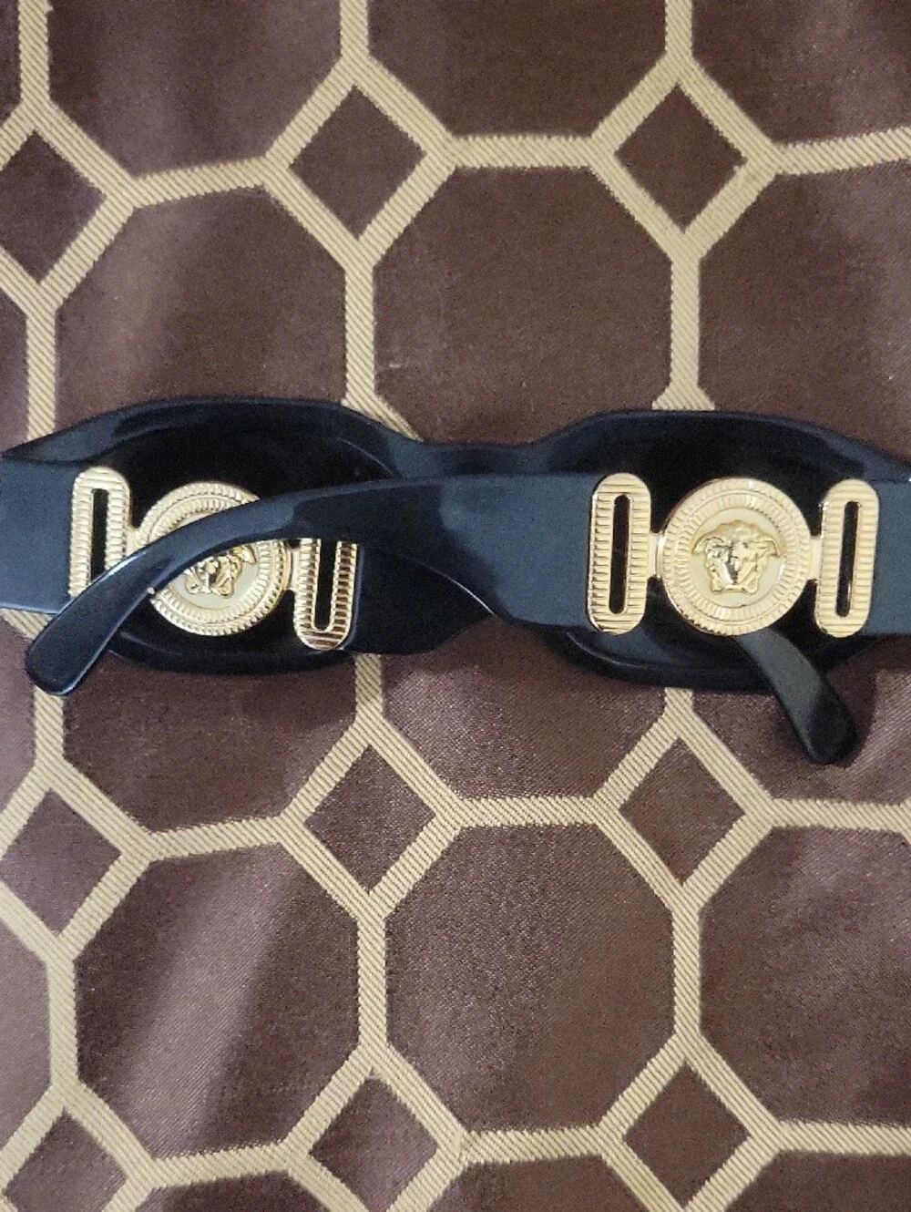 Versace Black Geometric Sunglasses